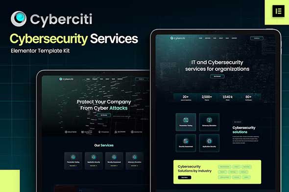 Cyberciti_Cyber_Security_Services_Elementor_Template_Kit_Download